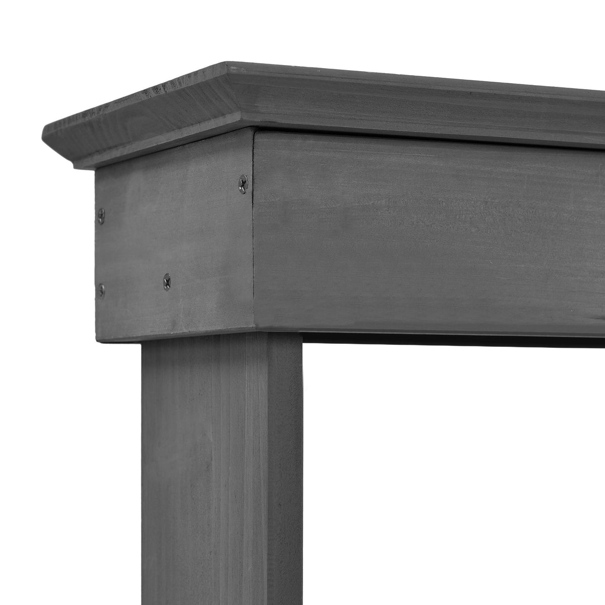 Outdoor Potting Bench with 2 Drawers, Cabinet & Open Shelf, Farmhouse Garden Workstation for Backyard, 50'' L x 19.5'' W x 66'' H, Gray