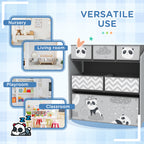 Toy Organizer with 6 Storage Bins, 25" x 12" x 26", Gray
