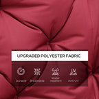 59" x 38" Tufted Bench Cushion for Outdoor Furniture, 3-Seater Replacement for Swing Chair, Patio Sofa/Couch, Wine Red