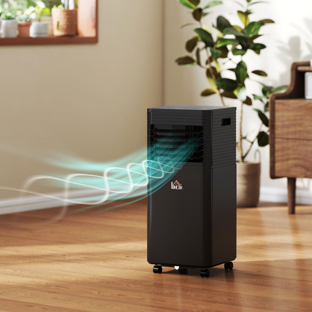 10000 BTU Portable Air Conditioner with Dehumidifier, Cooling Fan, Sleep, Remote, 24H Timer, Auto Off, Black