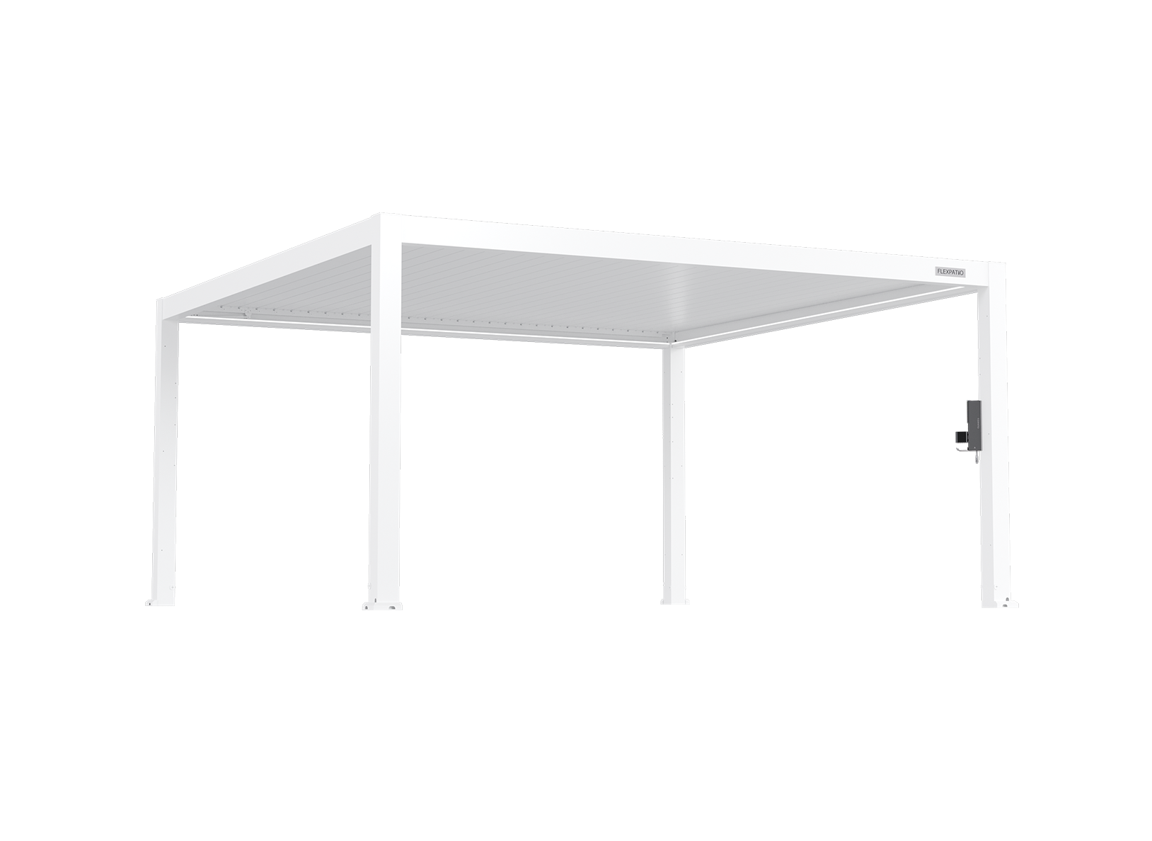 POWER+ PRO Gen 2 Motorized Pergola 16' x 16' White - 6063-T5 Aluminum Louvered Roof with LED Lighting