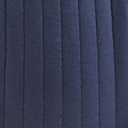 Machine Washable Cotton Quilted Euro Sham with Hidden Zipper, Embroidered Pillow Cover for Home Decor, 26" L x 26" W x 0.25" H, Navy