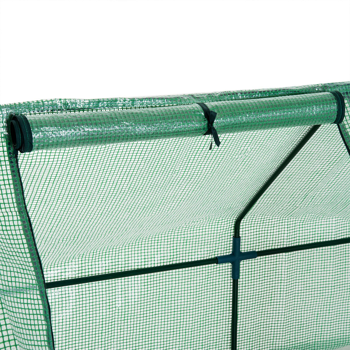 9' x 3' x 3' Portable Mini Greenhouse Outdoor Garden with Large Zipper Doors and Water/UV PE Cover, Green