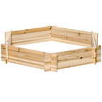 39'' x 36'' Screwless Raised Garden Bed, Hexagon Planter Box DIY Herb Garden