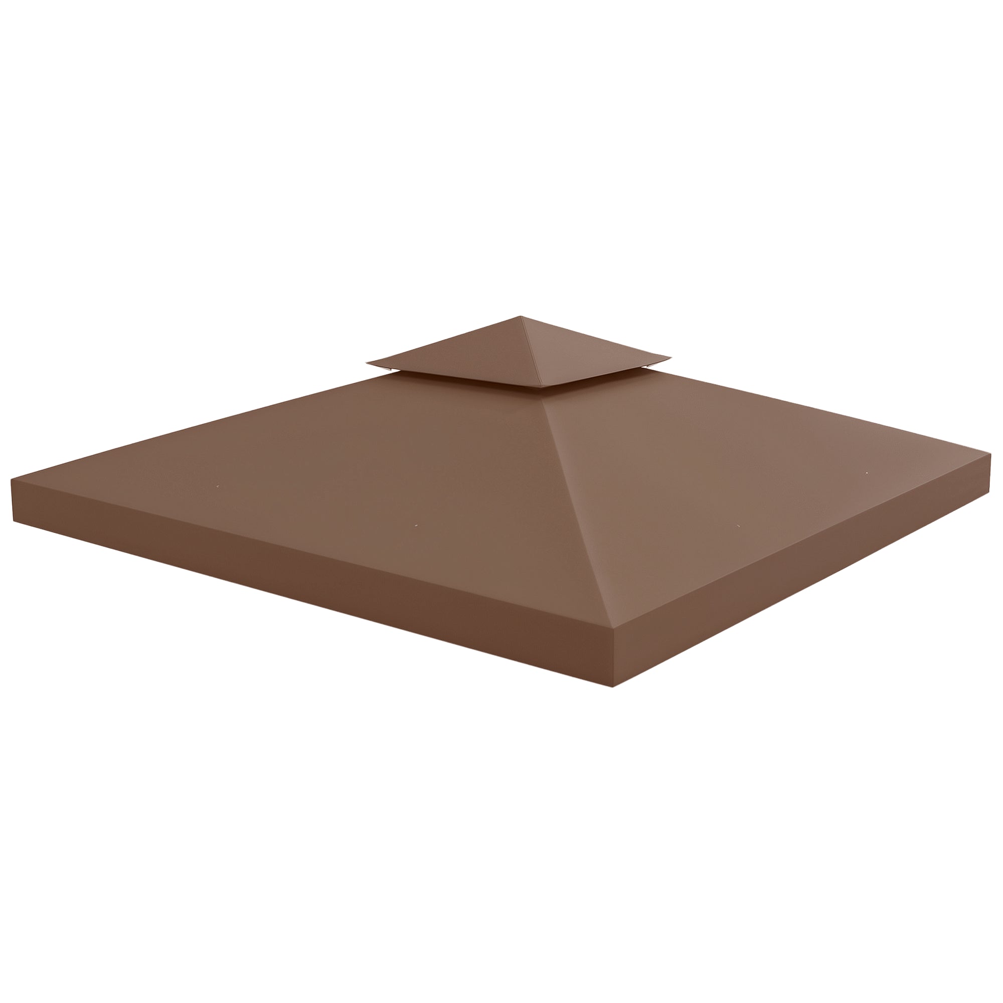 Gazebo Replacement Canopy for Model 01 -0153, 2-Tier Top Cover for 9.84' x 9.84' Gazebo, Coffee (TOP ONLY)