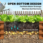 Galvanized Raised Garden Bed, 4' x 2' x 1' Metal Planter Box, for Growing Vegetables, Flowers, Herbs, Succulents, Brown