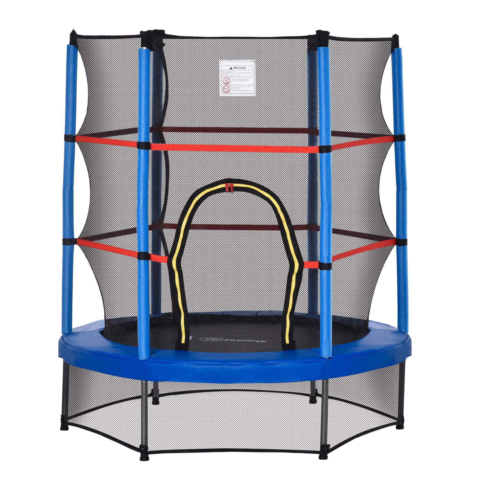 Φ5FT Kids Trampoline with Enclosure Net for Age 3 to 6 Years Blue