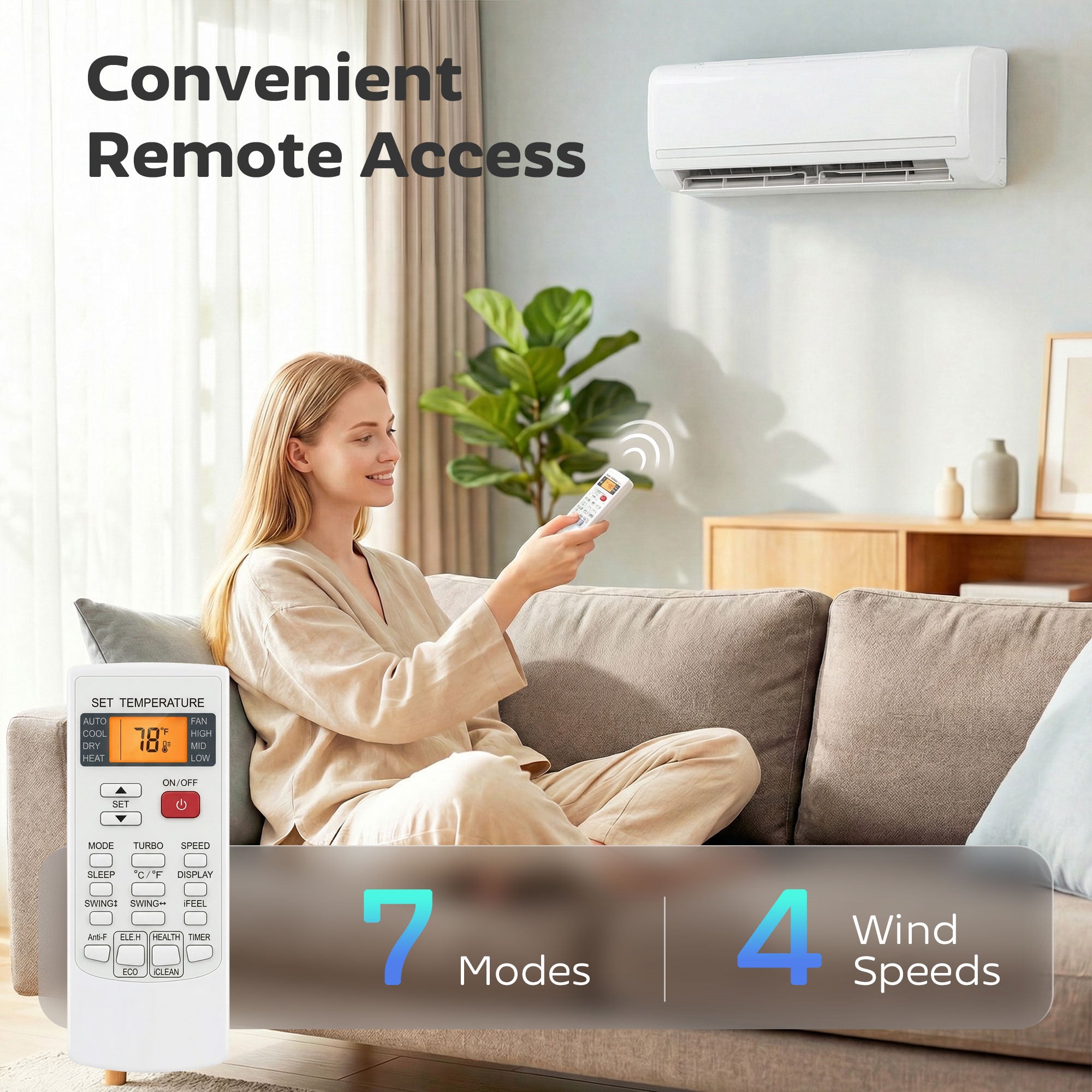 12000 BTU Mini Split Air Conditioner, 22 SEER2 115V Inverter AC Unit Cools up to 750 Sq.Ft, Complete Installation Kit