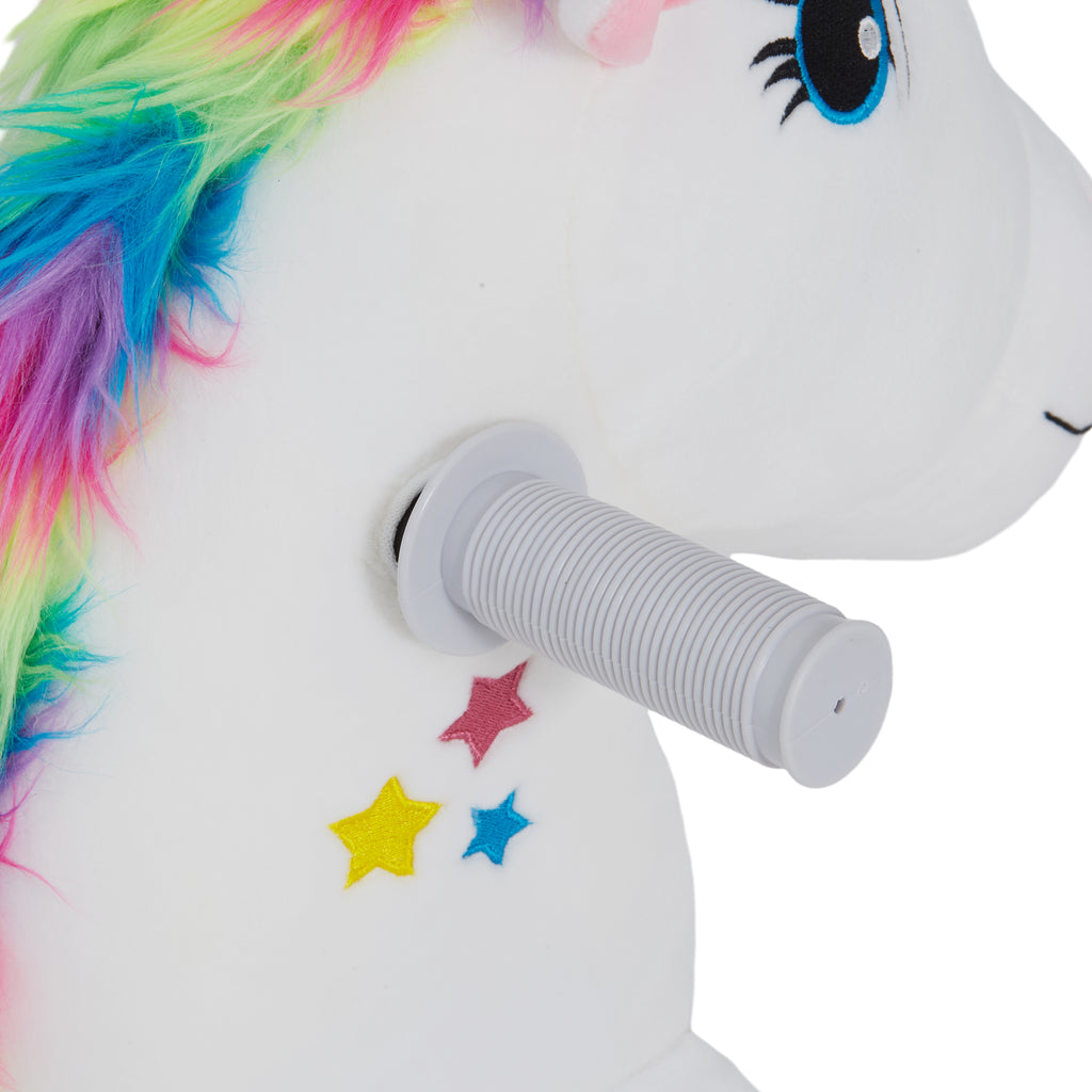 Kids Ride on Unicorn, 6V Battery Powered Electric Ride on Animal Toy w/ Music Forward, Foot Pedal for Aged 18-36 Months