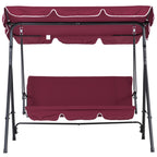 Outdoor Patio Swing Chair with Adjustable Tilt Canopy and Removable Cushion, Red