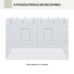 Canopy Screen Walls, Replacement Netting with 6 Service Windows and 1 Door, for 10' x 10' Canopy Tent, White