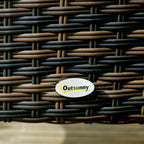 4 PE Rattan Outdoor Dining Chairs with Cushions, Patio Wicker Dining Chairs with Backrest, Brown