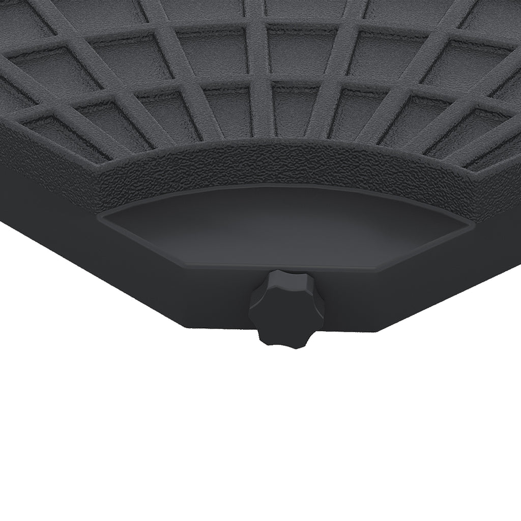 Large 4 Piece Round Fillable Weighted Offset Market Patio Umbrella Base