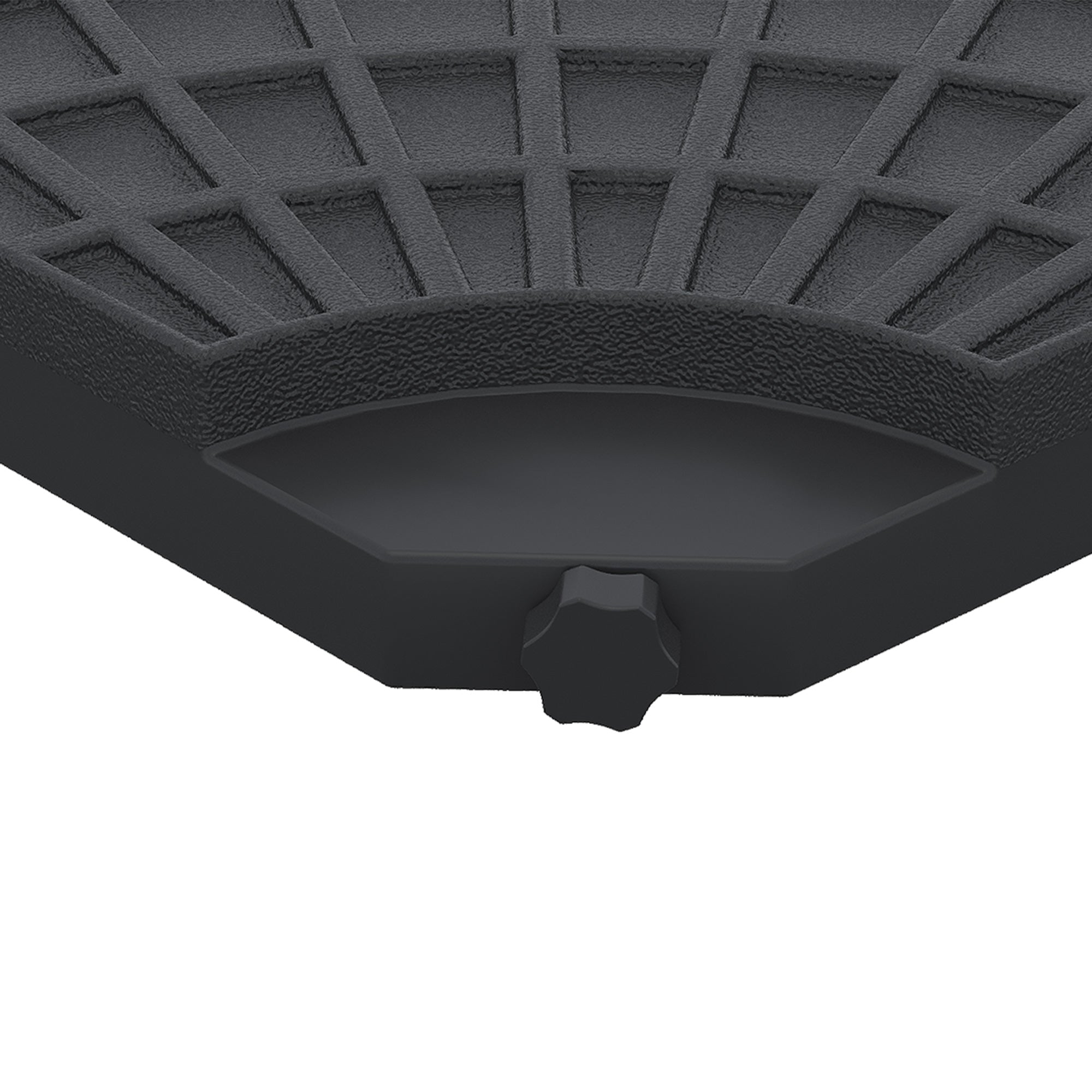 Large 4 Piece Round Fillable Weighted Offset Market Patio Umbrella Base