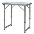 23" Portable Camping Table with Faucet Aluminum Lightweight Portable Folding Easy Clean Camping Table with Carrying Handle