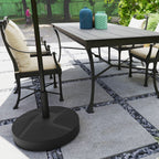 Patio Umbrella Base Holder, Heavy Duty Outdoor Umbrella Stand Base, Filled Up to 66lbs with Stand or 55lbs with Water for Garden, Poolside, Black