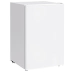 4.5 Cu.Ft Mini Fridge, Single Door Refrigerator with Freezer, Wheels, Adjustable Thermostat, Reversible Door, White