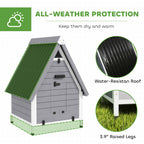 Chicken Coop for 2 Chickens, Outdoor Wooden Chicken House with Removable Nesting Box & Roosting Bar, Tray, Ramp