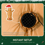 6ft Christmas Inflatable Gingerbread Man, Outdoor Blow-Up Yard Decoration with LED Lights Display