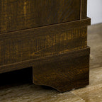 72" 4-Door Kitchen Pantry with Drawer and 3 Shelves, Walnut