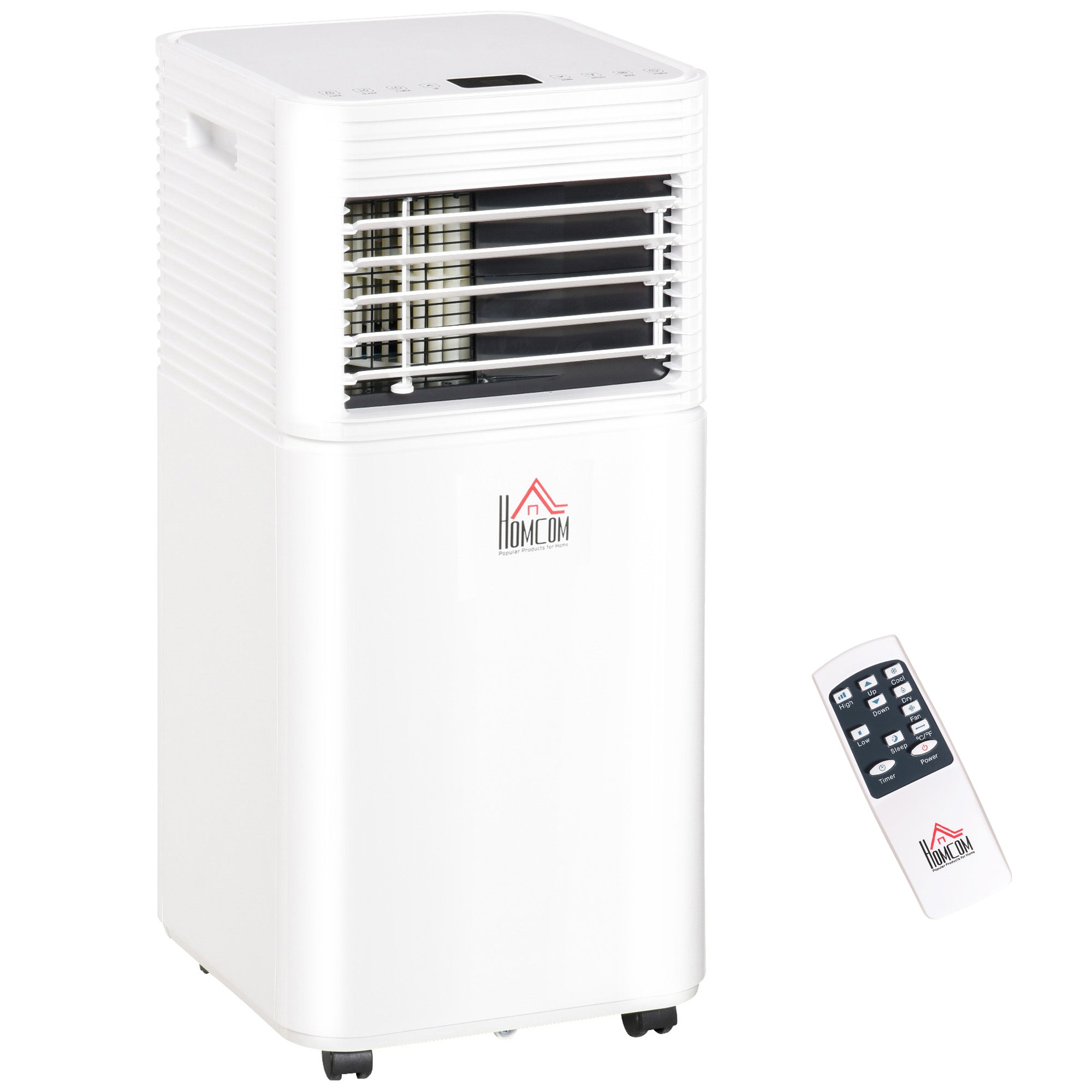 8000 BTU Mobile Air Conditioner for Cooling and Dehumidifying, Remote Control, 24H Timer, LED Display, White