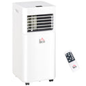 8000 BTU Mobile Air Conditioner for Cooling and Dehumidifying, Remote Control, 24H Timer, LED Display, White