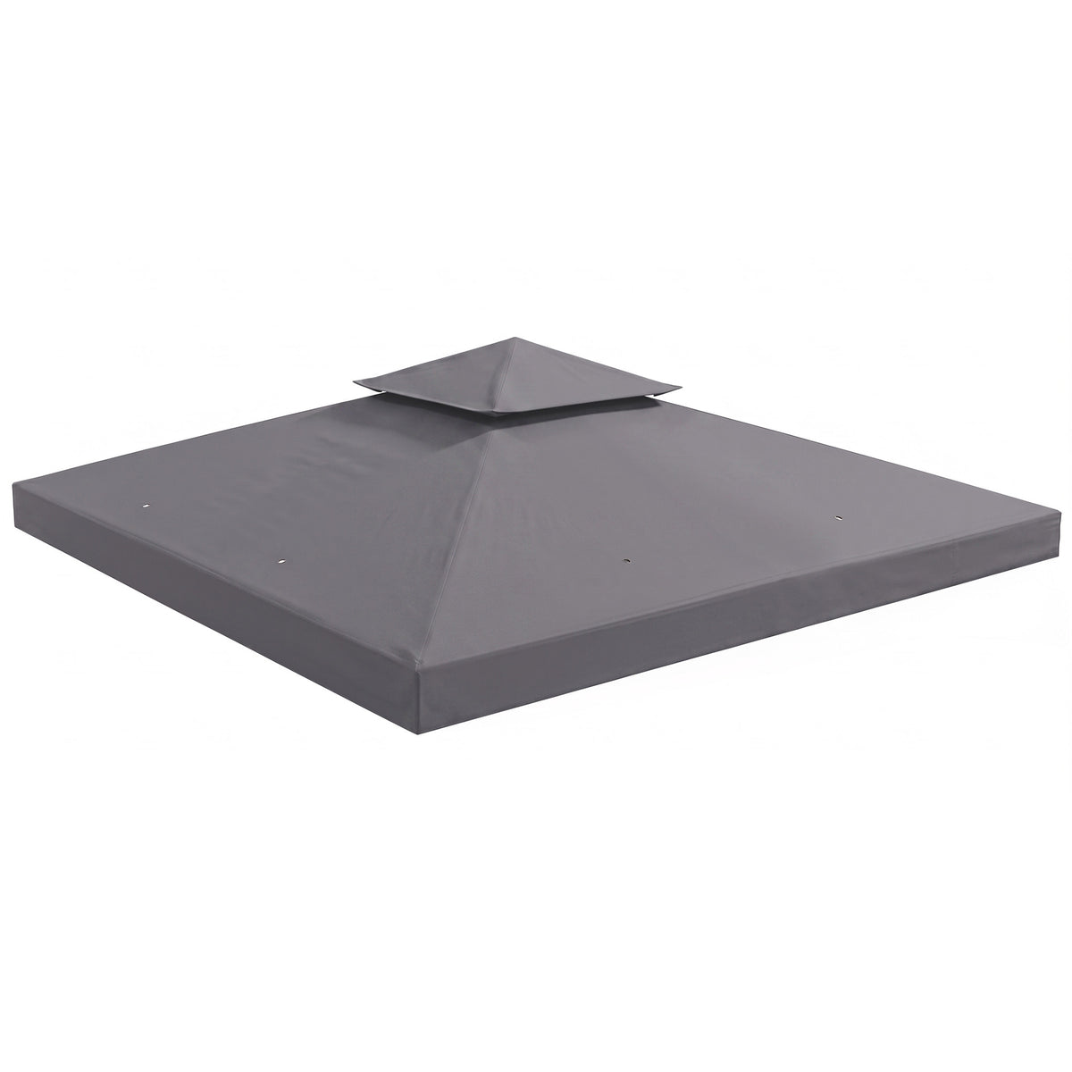Gazebo Replacement Canopy for Model 01 -0153, 2-Tier Top Cover for 9.8' x 9.8' Gazebo, Charcoal (TOP ONLY)
