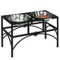 Elevated Dog Bowls, Double Stainless Steel Heavy Duty Dog Food Bowl Elevated Pet Feeding Station, 14" H