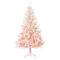 7ft Unlit Spruce Artificial Christmas Tree with Realistic Branches and 1000 Tips, Pink