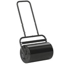 20-Inch Push/Tow Behind Lawn Roller Filled with 10 Gal Water or Sand for Flattening Sod in the Garden, Black