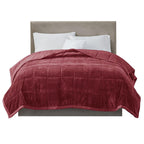 Reversible Down Alternative Blanket with Smart Temperature Control, OEKO-TEX Certified, Machine Washable, 108" L x 90" W x 0.25" H, Burgundy
