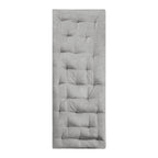 Lightweight Poly Chenille Floor Pillow Cushion with Tufted Detailing, Travel Wrap, Versatile Long Lounger for Relaxing, 74" L x 27" W x 3" H, Gray