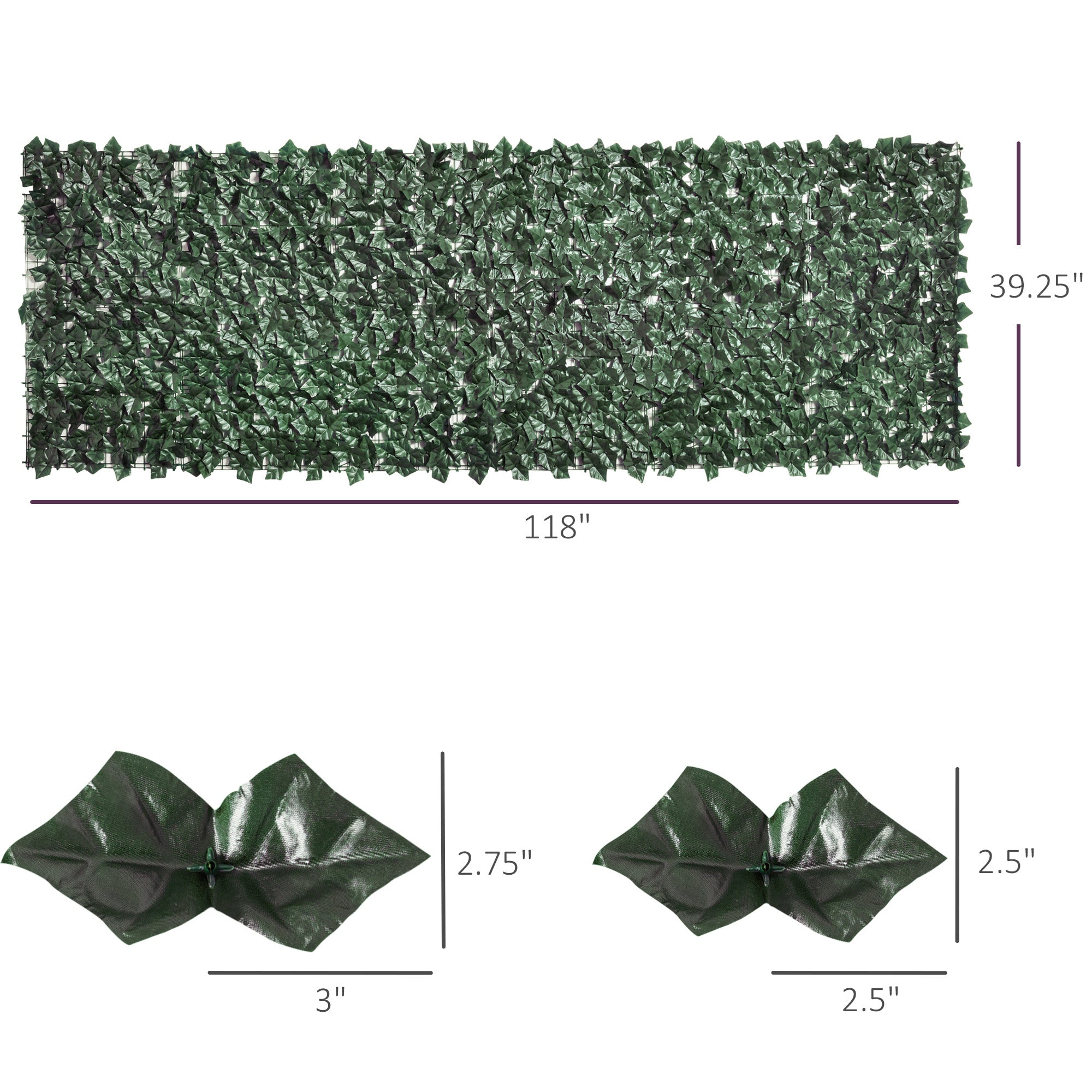 Grass Wall Panels, 118" x 39" Artificial Grass Wall Decor,Greenery Backdrop Panels Wall for Outdoor, Indoor, Garden, Fence, Backyard, Dark Green