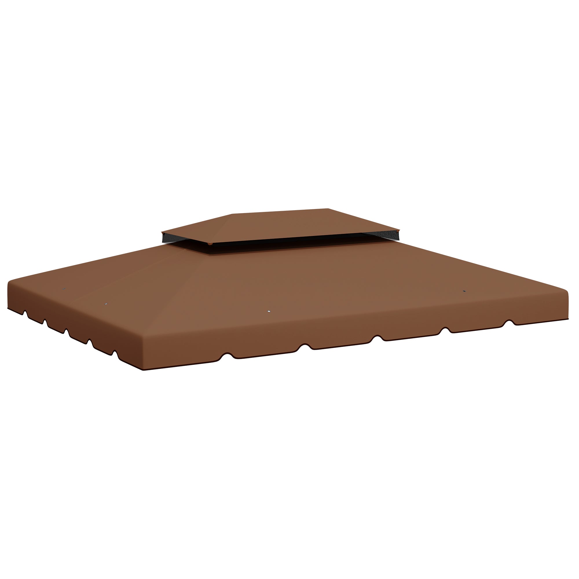 Model 84C-101 or 84C-144 13' x 10' Gazebo Replacement Canopy, Gazebo Top with Double Vented Roof (TOP ONLY), Coffee