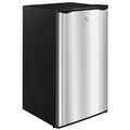3.2 Cu.Ft Mini Fridge with Freezer, Compact Refrigerator with Adjustable Thermostat, Shelf and Single Reversible Door for Bedroom, Dorm, Home Office, Energy Efficient, Silver