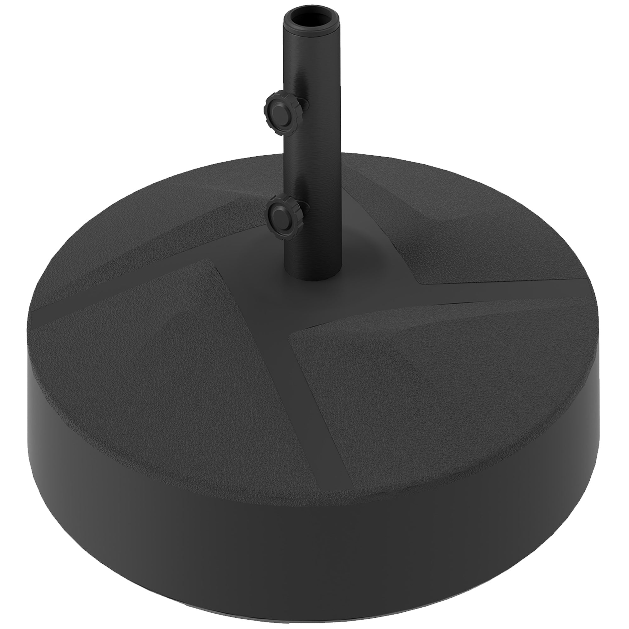 Patio Umbrella Base Holder, Heavy Duty Outdoor Umbrella Stand Base, Filled Up to 66lbs with Stand or 55lbs with Water for Garden, Poolside, Black