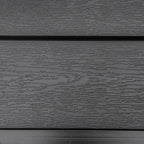 Patio Dining Table for 4, Rectangular Aluminum Outdoor Table for Garden Lawn Backyard, Black