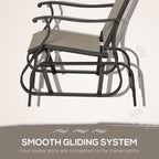 Outdoor Gliding Chairs Set Durable Compact for Patio, Bistro Tea Time, Perfect for Couples & Families, Gray