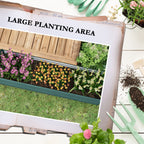 8x2x2ft Galvanized Raised Garden Bed Kit with Safety Edging for Flowers, Herbs and Vegetables, Green