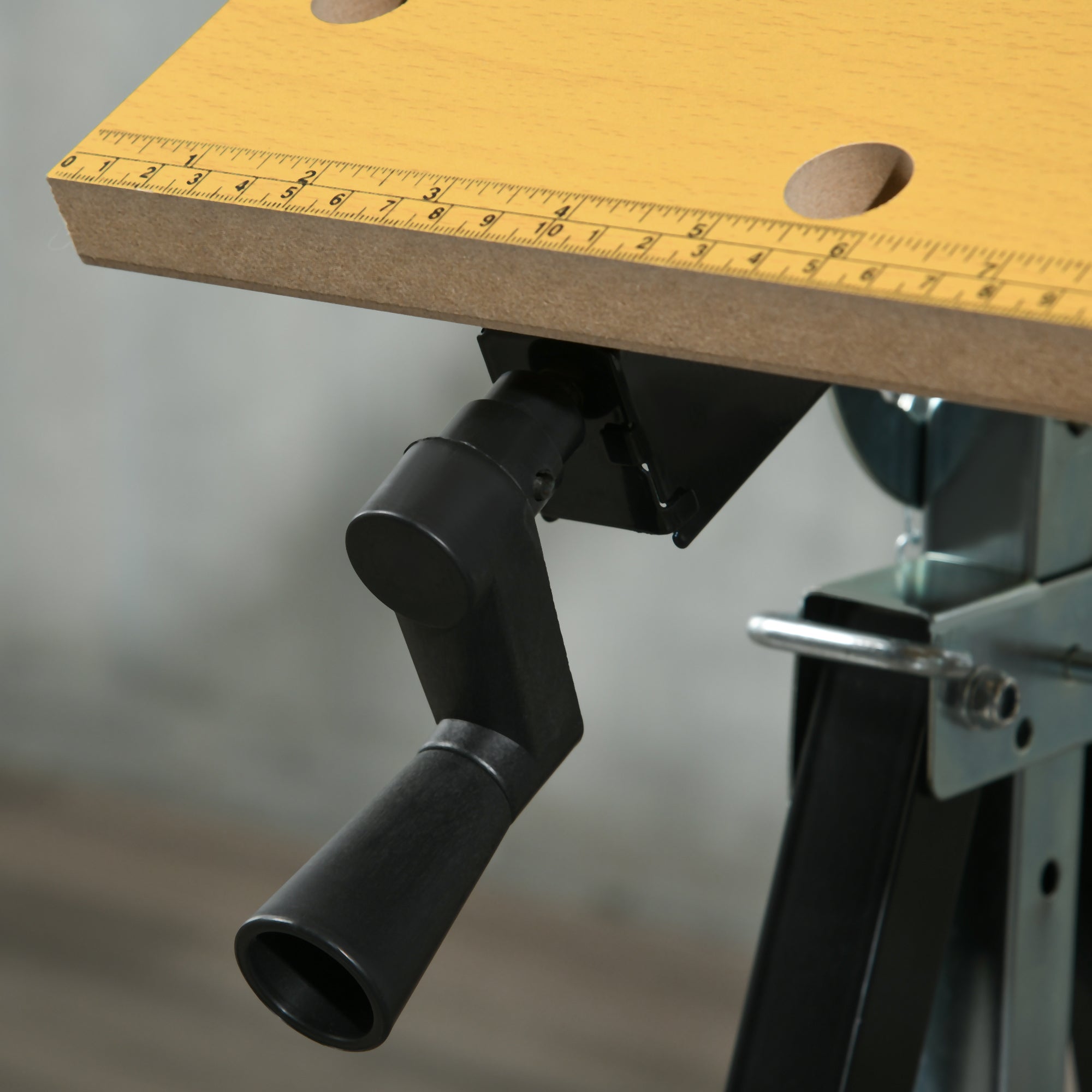 Work Bench Tool Stand with Adjustable Height and Angle, Carpenter Saw Table with 4 Clamps, Steel Frame, 220lbs Capacity