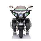 2-Seat 12V Kids Electric Ride-On Motorcycle with Storage Trunk, 3-Wheel Motorbike with MP3 and Bluetooth, 43.5'' L x 19'' W x 26.5'' H, Black