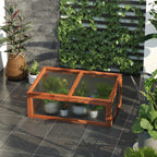 Wooden Cold Frame Greenhouse, Mini Greenhouse with Polycarbonate Board and Solid Wood Frame, Green House Cold Frame