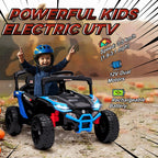 12V Kids Ride On Truck, Battery Powered Electric UTV Vehicle with Rear Suspension, Remote Control for 3-5 Years, Blue