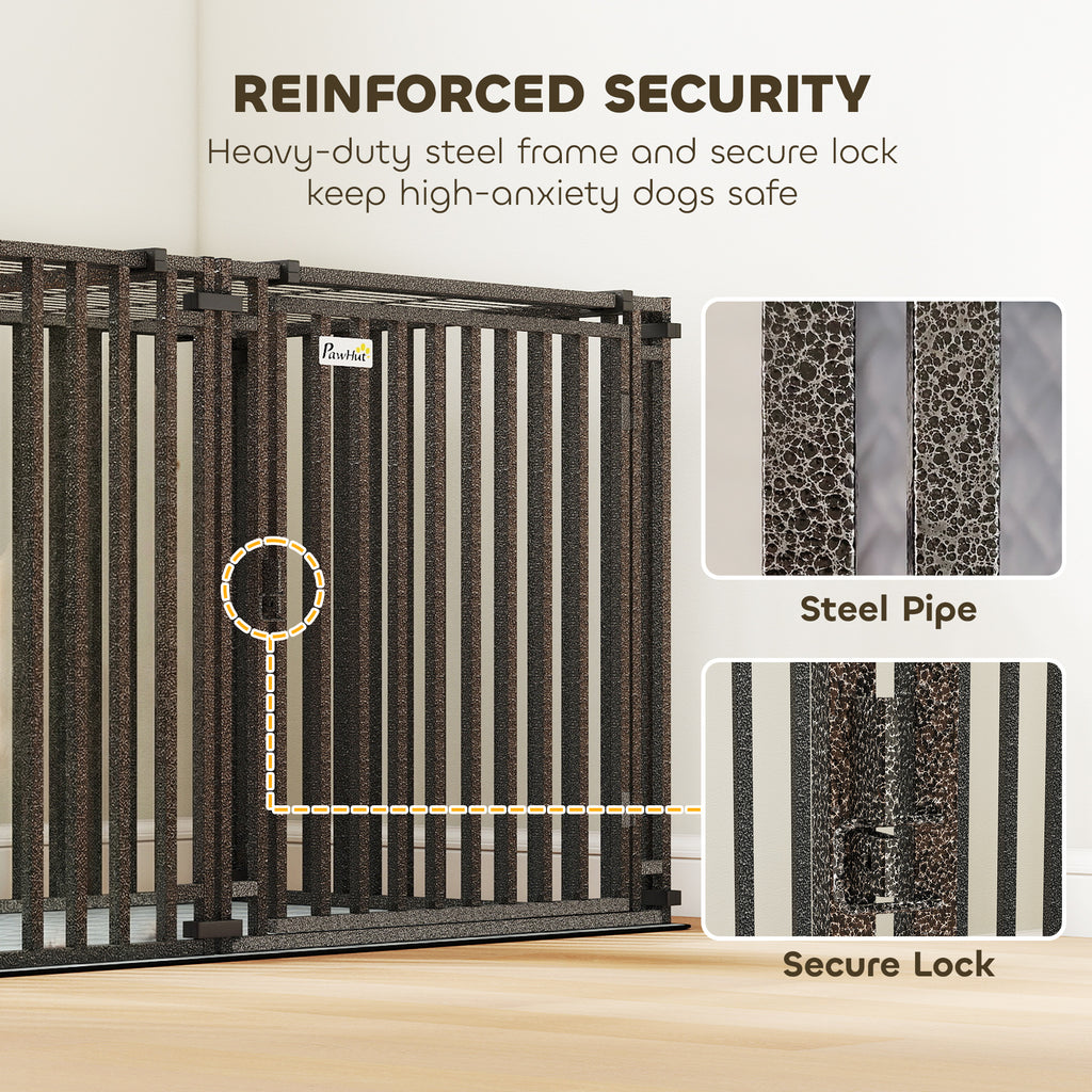 83"L Heavy Duty Dog Crate, Extra Large Dog Kennel with Divider and Mat for Large Breeds, Modular Puppy Playpen