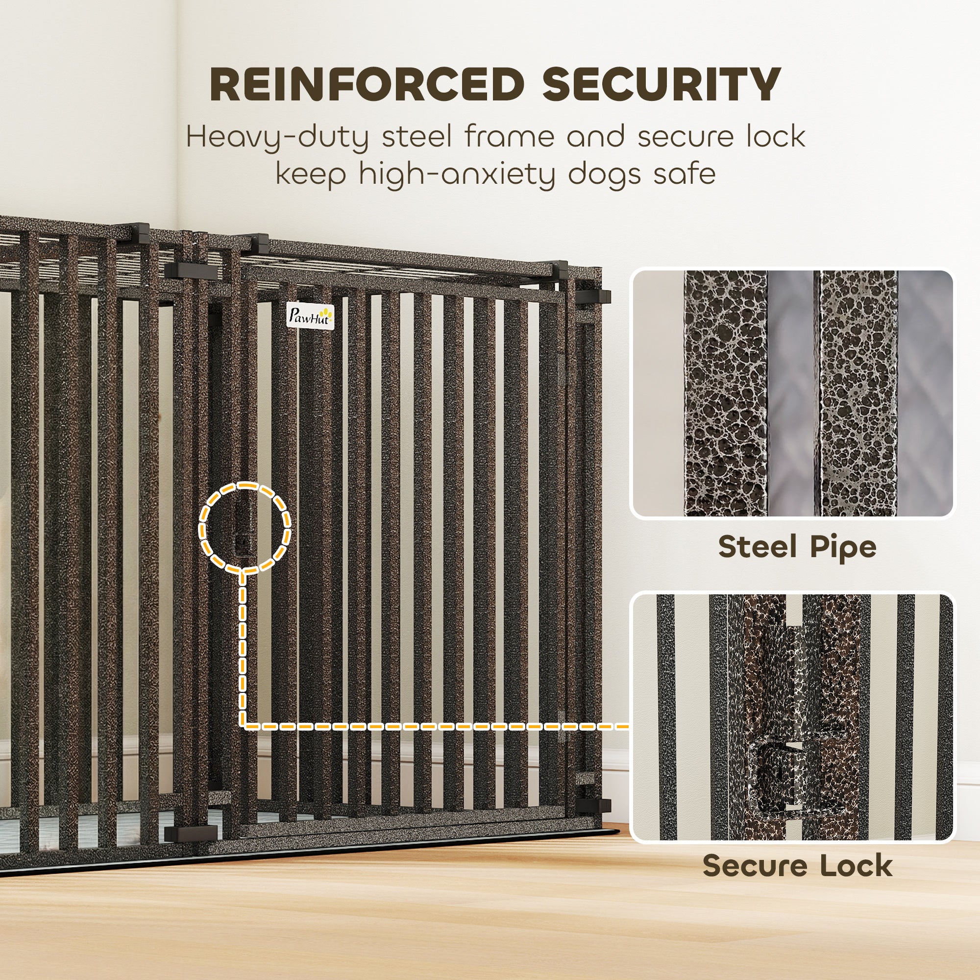 83"L Heavy Duty Dog Crate, Extra Large Dog Kennel with Divider and Mat for Large Breeds, Modular Puppy Playpen