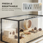 Large Acrylic Hamster Cage, Chewproof Guinea Pig Cage with Openable Top, for Hedgehog, Dwarf Hamster, Rat