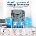 Zero Gravity Massage Chair with Back Heating, 3D Massage Rollers, AI Voice, App Control Dual SL Track Full Body Recliner, Gray