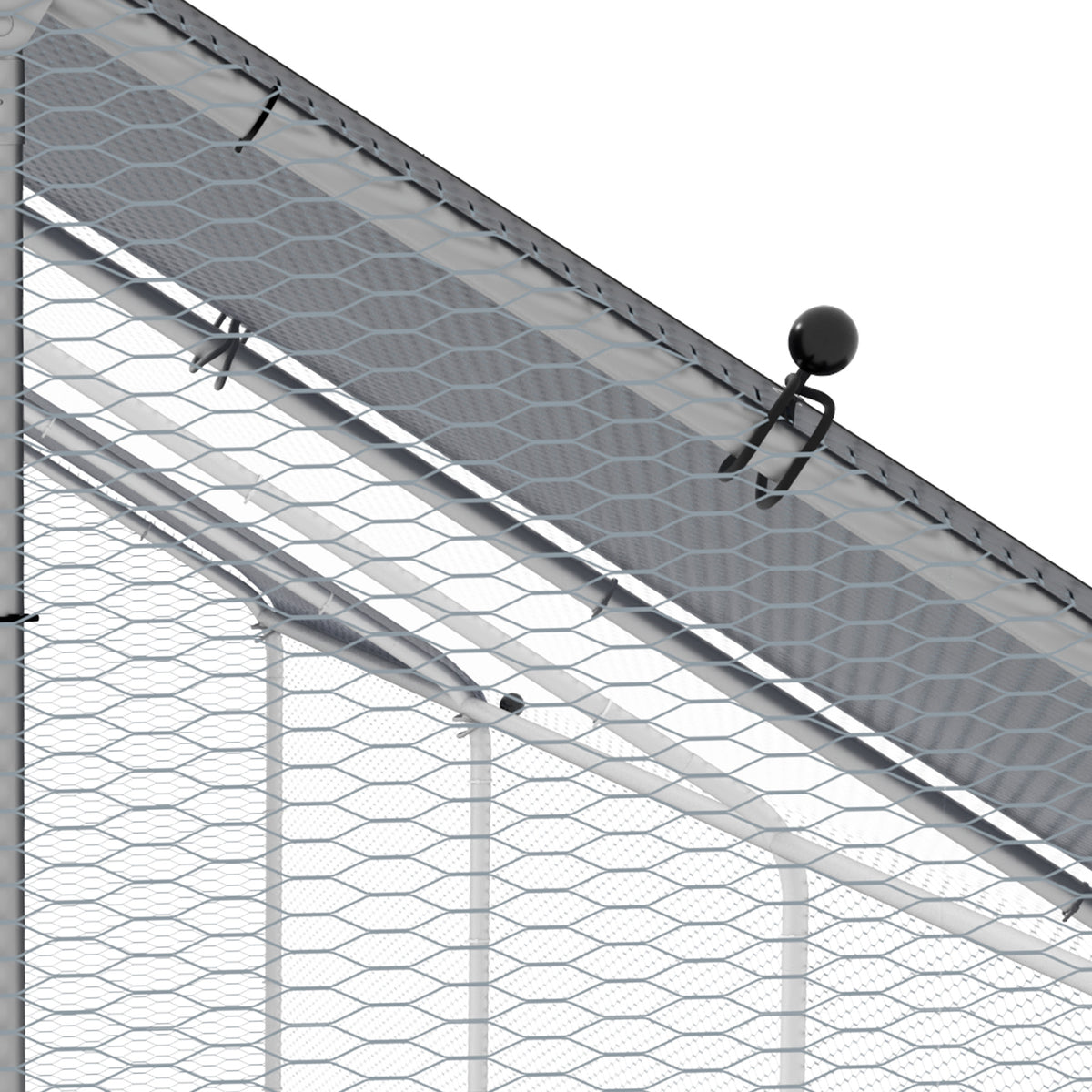 Large Chicken Coop Metal Chicken Run for Chickens with Waterproof and Anti-UV Cover, Spire Shaped Walk in Fence Cage Hen House for Outdoor and Yard Farm Use, 1.3" Dia, 9.8' x 26.2' x 6.4'