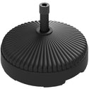 Round Patio Umbrella Base Holder, Heavy Duty Outdoor Umbrella Stand Base, Filled Up to 62lbs with Sand or 51lbs with Water for Garden, Poolside, Black
