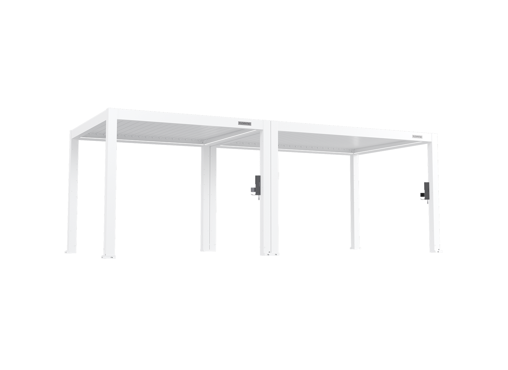 POWER+ PRO Gen 2 Motorized Pergola 10' x 23' White – 6063-T5 Aluminum, Motorized Louvers & Integrated LED Lighting